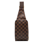 ルイ ヴィトン ダミエ ジェロニモス ショルダーバッグ ボディバッグ ウエストバッグ N51994 ブラウン PVC レザー メンズ LOUIS VUITTON 【中古】